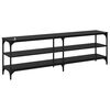 vidaXL Szafka pod telewizor Czarny Dąb 160 x 30 x 50 cm