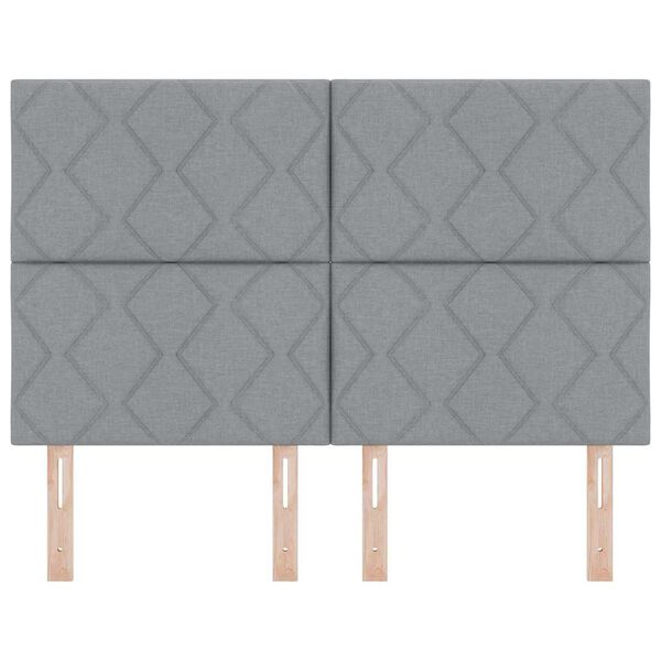 vidaXL Zagł&oacute;wek Jasnoszary 160 cm tkanina