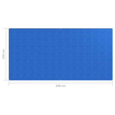 vidaXL Dywan namiotowy, 250 x 500 cm, niebieski