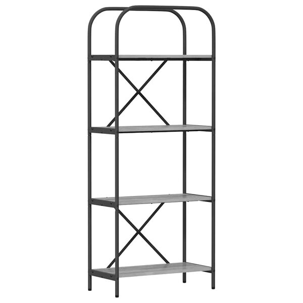 vidaXL P&oacute;łka na książki Szary Sonoma 60 x 30 x 146 cm