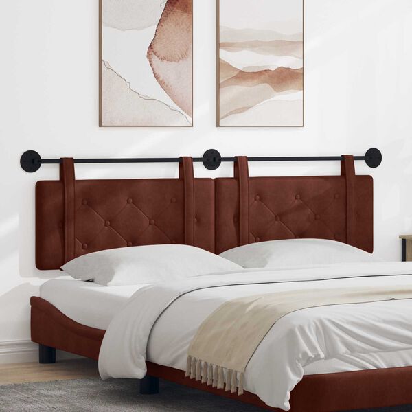 vidaXL Wisząca Głowa Błyszczący Brąz 190 x 55 x 5 cm Antyczny PU