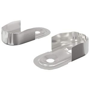 vidaXL Uchwyt na rurę do szafy 2 szt. Biały cynk 40 x 18 x 10 mm