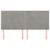 vidaXL Zagł&oacute;wek jasnoszary 200x5x118/128 cm aksamit