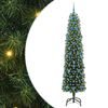vidaXL Sztuczna choinka z podstawą Zielony 210 cm PVC, stal i plastik