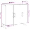 vidaXL Bufet Czarny Dąb 90 x 34 x 80 cm Materiał drewnopochodny
