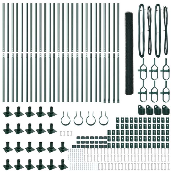 vidaXL Słupek ogrodzeniowy. Zielony 50 x 1,5 m (siatka 13 mm)