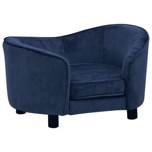 vidaXL Sofa dla psa, niebieska, 69x49x40 cm, pluszowa