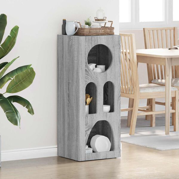 vidaXL Bufet Szary Sonoma 40 x 35 x 100.5 cm Materiał drewnopochodny