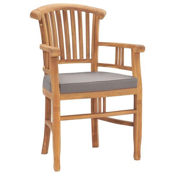 vidaXL 3-cz. zestaw mebli ogrodowych z poduszkami, lite drewno tekowe