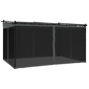 vidaXL Altanka ze ścianami z siatki, antracytowa, 4x3 m, stal