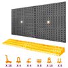 vidaXL Ścianka narzędziowa, 500x1000 mm, 50 haczyk&oacute;w, PP