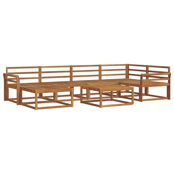 vidaXL Zestaw sof na zewnątrz 7 pcs Naturalny Lite Drewno Akacji