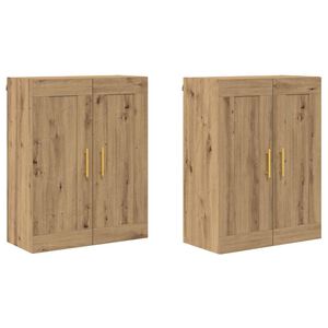 vidaXL Szafka wisząca 2 pcs Dąb rzemieślniczy 69,5 x 34 x 90 cm