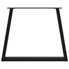 vidaXL Nogi do stołu jadalnego w kształcie litery V 3 szt. Czarne 80x(72-73,3) cm Stalowe