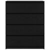vidaXL Komoda Czarny Dąb 80x35x99 cm Drewno klejone