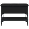 vidaXL Ławka na buty, czarna, 62x42x45 cm, materiał drewnopochodny