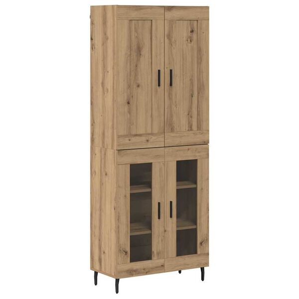 vidaXL Highboard 2 pcs Dąb rzemieślniczy Materiał drewnopochodny