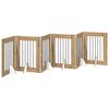 vidaXL Składana bramka dla psa z podp&oacute;rkami 6 pcs Dąb artisan 362 cm