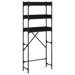 vidaXL P&oacute;łka na pralkę Czarny Dąb 67 x 25 x 163 cm Drewno inżynieryjne