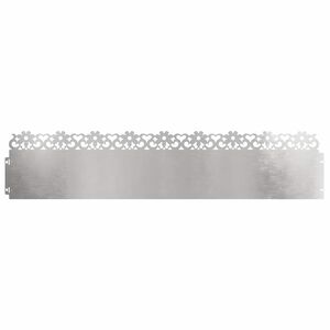 vidaXL Obrzeża trawnikowe 10 szt. 103 x 0,05 x 22 cm Stal nierdzewna