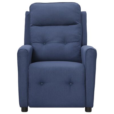 vidaXL Rozkładany fotel ułatwiający wstawanie, niebieski, tkanina