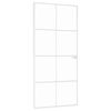 vidaXL Drzwi wewnętrzne, białe, 93x201,5 cm, szkło i aluminium