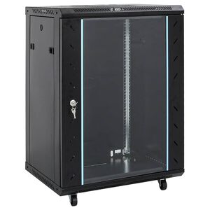vidaXL Szafka serwerowa, 15U, 19", IP20, czarna, 60x45x86 cm