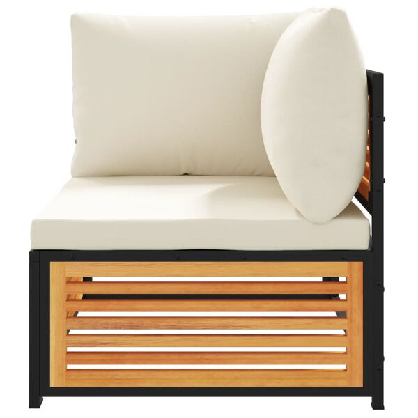 vidaXL Ogrodowe siedzisko narożne z poduszkami, lite drewno akacjowe