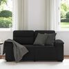 vidaXL Sofa 2-osobowa Czarna 120 cm Tkanina