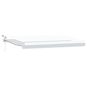 vidaXL Markiza wysuwana Biały 500 &times; 300 cm Poliester