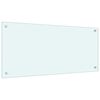 vidaXL Panel ochronny do kuchni, mleczny, 90x40 cm, szkło hartowane