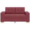 vidaXL Sofa dwuosobowa, wino czerwone, 160x77x82 cm, tkanina