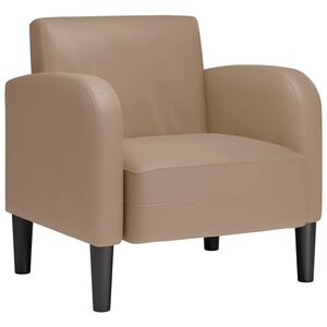 vidaXL Sofa Fotel z Podłokietnikami Cappuccino 54 cm Sk&oacute;ra ekologiczna