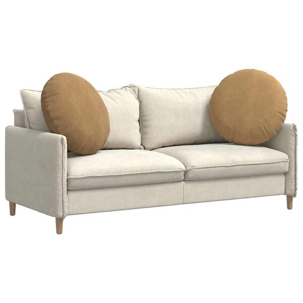 vidaXL Poduszki na siedziska 2 pcs Brązowy Ø80 x 29 cm Aksamit