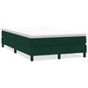 vidaXL Ł&oacute;żko typu Box Spring bez materaca Ciemnozielone 120x220 cm