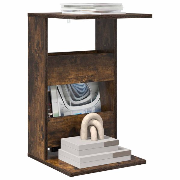 vidaXL Stolik boczny Dąb wędzony 40 x 35 x 60,5 cm