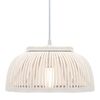 vidaXL Lampa wisząca, bambusowa, 40 W, 34x14,5 cm, p&oacute;łkolista, E27