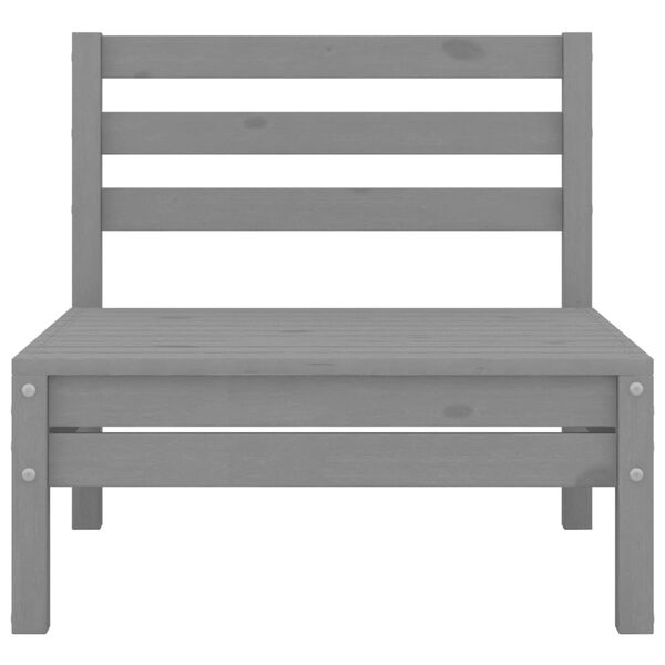 vidaXL 6-cz. zestaw mebli wypoczynkowych do ogrodu, szary, sosnowy