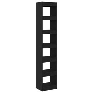 vidaXL Szafka na książki 6 poziomy 40 x 30 x 198 cm Czarny Dąb