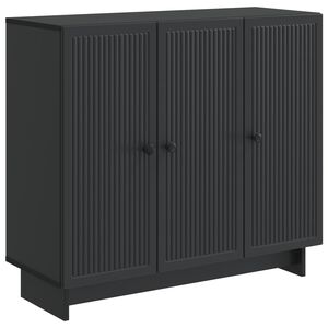 vidaXL Bufet Czarny 89 x 34,5 x 80 cm Drewno inżynieryjne