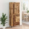 vidaXL Highboard z szufladą 2 pcs Stare drewno Materiał drewnopochodny