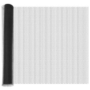 vidaXL Sześciokątne ogrodzenie z słupkiem 25 x 1,4 m Stal pokryta PVC