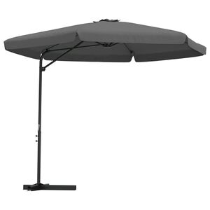 vidaXL Parasol ogrodowy na słupku stalowym, 300 cm, antracytowy