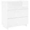 vidaXL Bufet Biały wysoki połysk 70 x 38 x 75 cm Drewno inżynieryjne