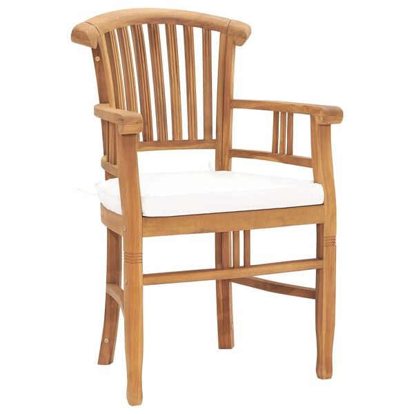 vidaXL 5-cz. zestaw mebli ogrodowych z poduszkami, lite drewno tekowe