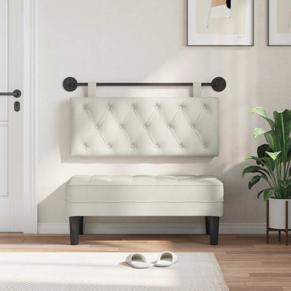 vidaXL Wisząca Głowa Kremowy 110 x 55 x 7 cm Aksamit