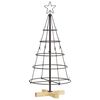 vidaXL Choinka Stożkowa Świąteczna z podstawą Czarny 90 cm Stal