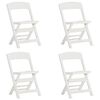 vidaXL Składane krzesła ogrodowe, 4 szt., PP, białe