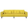 vidaXL Sofa z poduszką Ż&oacute;łty 250 x 77 x 76 cm Aksamit