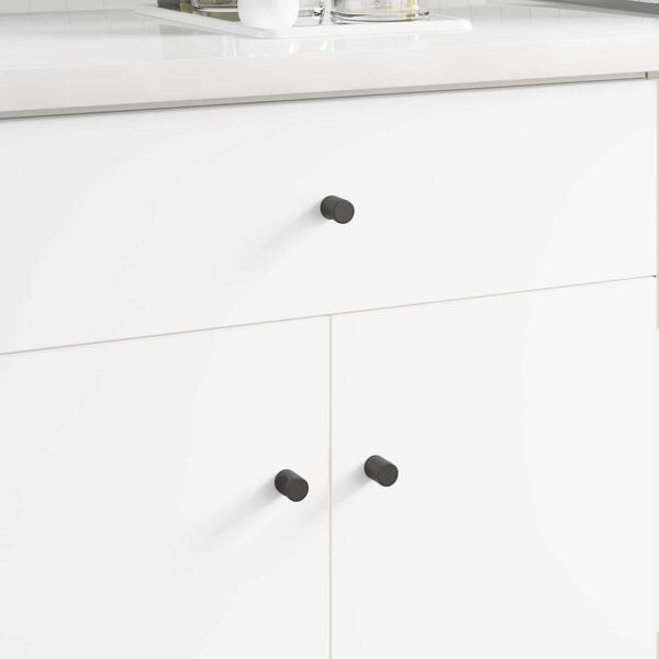 vidaXL Gałka meblowa 2 pcs Czarny 18 x 23 mm Żelazo